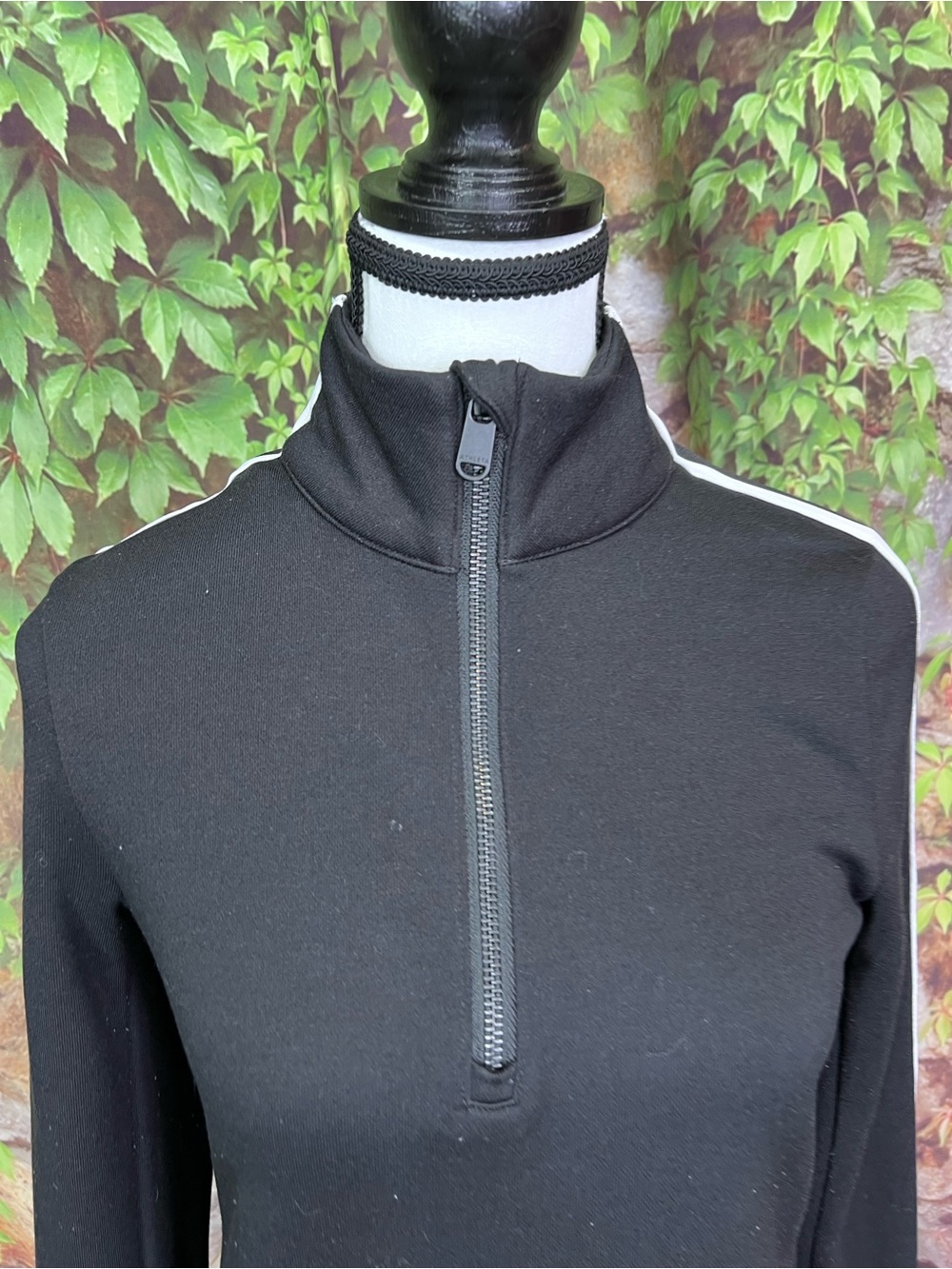 ATHLETA Black Side Zip Athleisure Performance Long Sleeve Dress, XXS - Picture 3 of 13